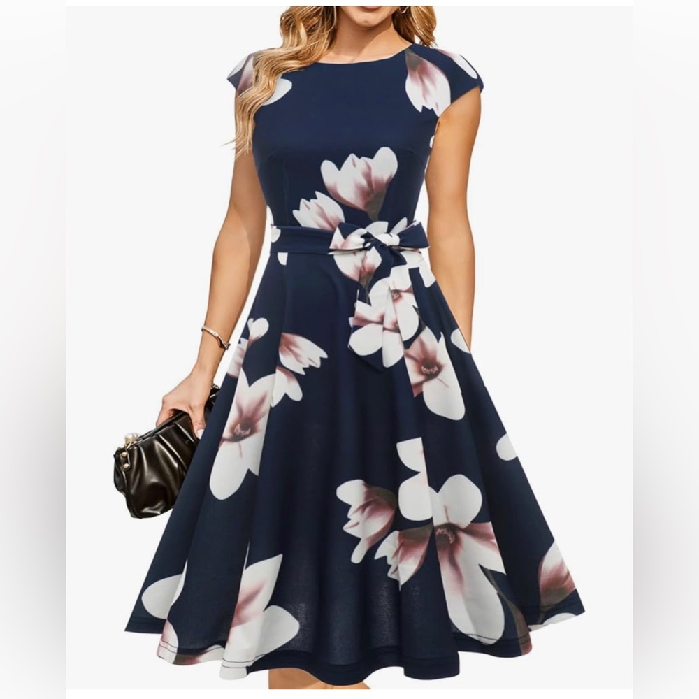 NWT-DRESSTELLS Women's Cocktail Formal Wedding Guest Modest Church Dress